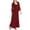 Wine, variant on Babysbule Cardigans for Women Women Two-Piece Casual Solid Sleeveles Chiffon Dress Half Sleeve Lace Cardigan Set
