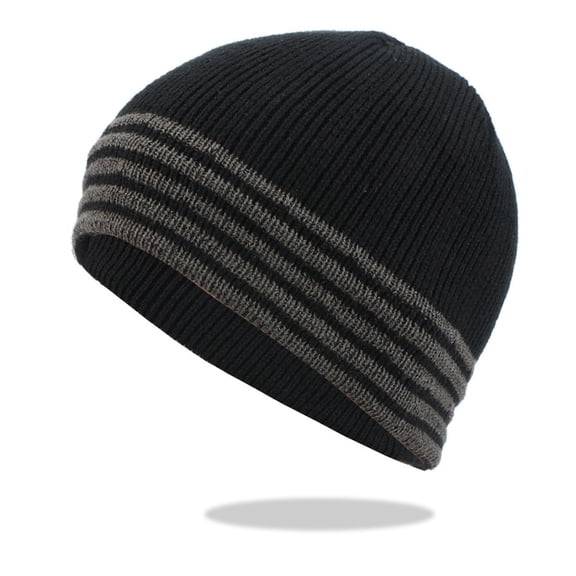 Uaswgudfs Women's Warm Knitted Beanie Hat Winter Stripe Design Stretchy Fashion Headwear for Women Girls Color Block Beanie