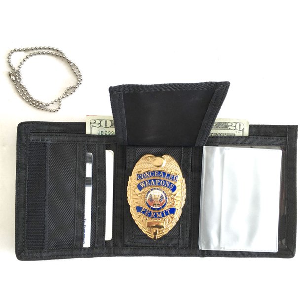 Hero's Pride TriFold Ballistic Badge Holder, Wallet w/ID Window