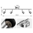 thumbnail image 5 of Interior Ceiling Track Lighting, Matt Nickel Finish, Contemporary Design for Living Room Dining Room, Adjustable Tilt Rotation Dimmable Directional Light, Standard Canopy with Adjustable Threaded Rods, 5 of 5