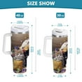 thumbnail image 3 of 40 oz Insulated Stainless Steel Tumbler Double Wall Stainless Steel Tumbler with 2-Way Drinking Different Colors and Patterns Cat, 3 of 9