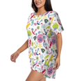 thumbnail image 3 of Womens Pajama Sets With Pocket, Undersea seahorse Lounge Sets Short Sleeve Sleepwear PJ Sets for Women, 3 of 6