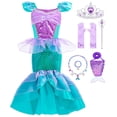 thumbnail image 1 of Disfraz de sirena Oskiner para niñas y niños, azul de 4 a 5 años, 1 of 4