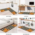 thumbnail image 5 of Fall Buffalo Plaid Kitchen Rugs and Mats Set of 2，Orange Pumpkin and Maple Leaf Kitchen Mat for Floor, Autumn Thanksgiving Home Decor Sink Mats Kitchen Decor Doormat+Runner Rug, 5 of 6