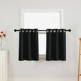 thumbnail image 2 of Lapalife 2 Panel Blackout Kitchen Curtains, Grommet Short Window Curtains for Kitchen Bathroom Cafe, Black, 33"x 24", 2 of 7