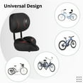 thumbnail image 6 of Oversized Bike Seat with Backrest, Breathable Bicycle Saddle with Back Support, Wide Bike Padded PU Cushion Saddle, Universal Saddle Replacement for Tricycle, Height Adjustable, 6 of 6