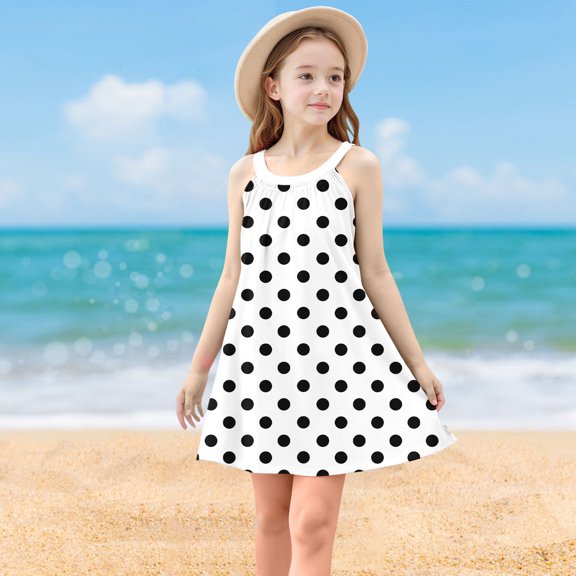JUSLIO Girls Camisole Dress Tank Casual Sleeveless Dresses Size 4 Y