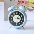thumbnail image 1 of Retro dual clock alarm clock, non ticking silent bedside alarm, 1 of 4