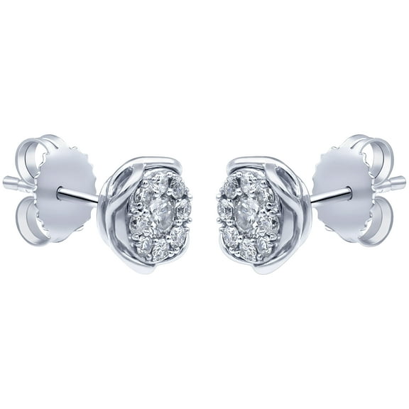 1/2 Carat T.W Lab Grown Diamond Stud Earrings in Sterling Silver