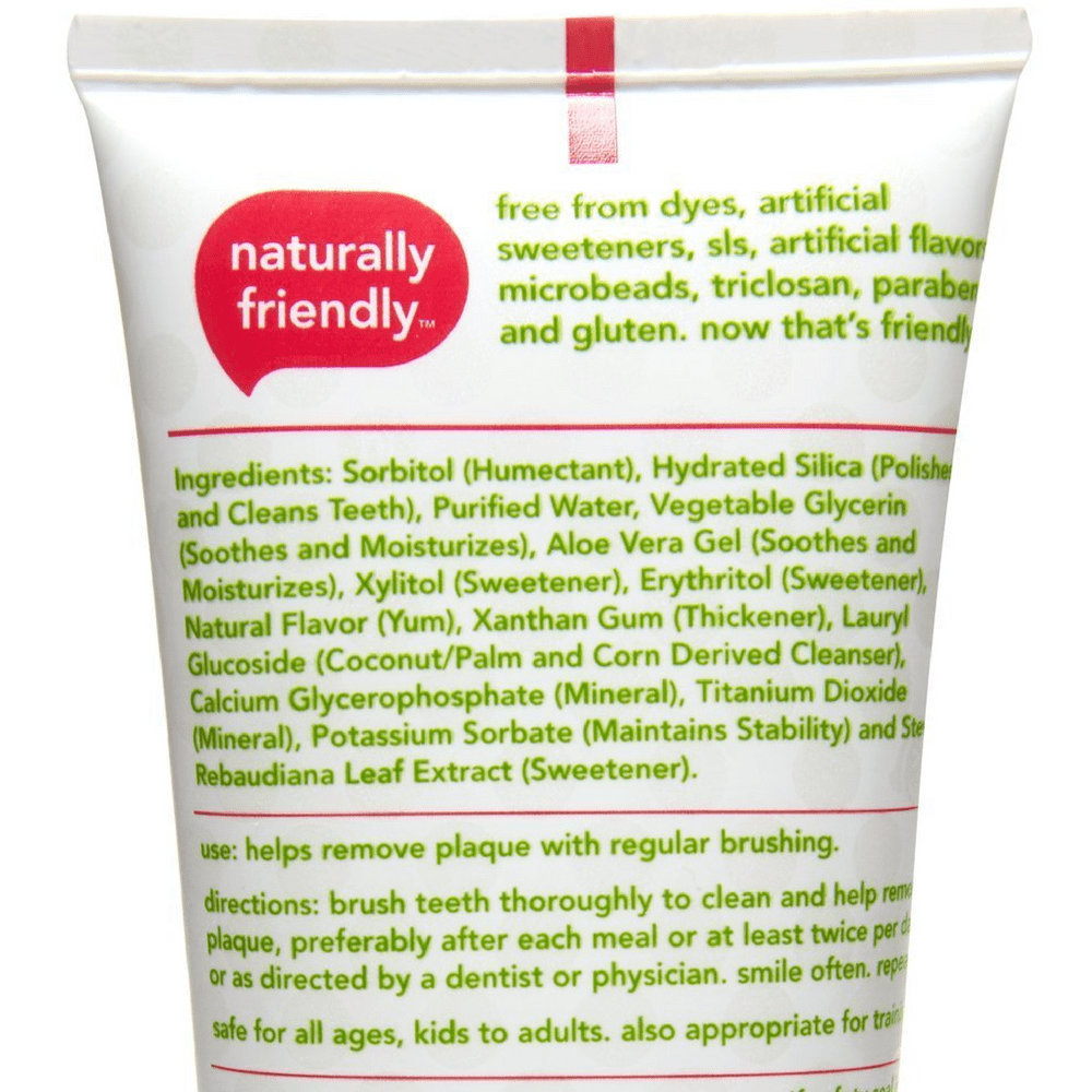 Hello Kids Fluoride Free Toothpaste, Natural Watermelon 4.20 oz (Pack of 4)