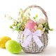 thumbnail image 2 of 2 rollos de cinta de arpillera de Pascua con borde de alambre, cinta de alambre en tonos pastel primaverales para envolver regalos, hacer manualidades y decorar coronas de Pascua, 2 of 7