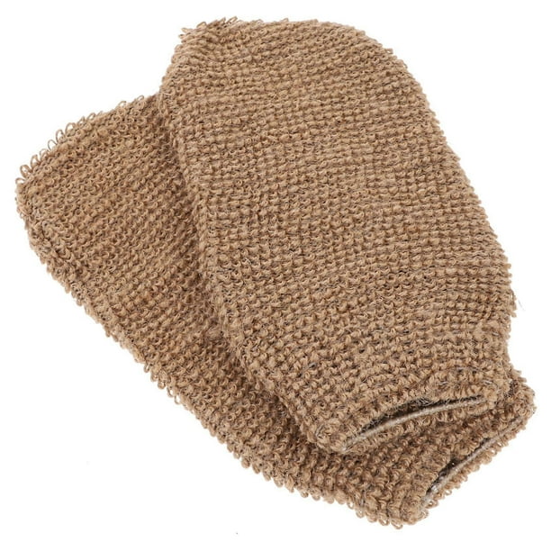 Exfoliating Gloves Made of Jute Exfoliating Shower Gloves for Body Care Bathroom Accessories for Gentle Skin Cleaning and Massage
