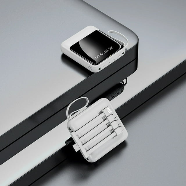 Charge Rapide Auto-Câblée de 20000 Milliampères, Mini Compact Portable Trésor de Charge Grande Capacité Alimentation Mobile, Chargeur de Secours Externe Téléphone Cellulaire