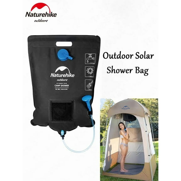 HYwys Water Bags 20L Outdoor Camping Shower Bag Solar Heating Portable Bag Folding Bath Equipment Shower Head Bath Bag