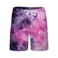 thumbnail image 4 of Bibifish Womens Athletic Shorts All Day Comfort Printed Mesh Pocket Elastic Drawstring Waist Relaxed Workout Shorts, 4 of 5