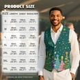thumbnail image 7 of Yuyamidu Colorful Xmas Tree Men's Slim Fit Suit Vest Snowflake Waistcoat with 3 Pockets for Business Formal Wedding Prom and Casual Tuxedo Wear Size M, Christmas, 7 of 7