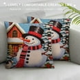 thumbnail image 3 of GOSMITH Throw Pillow Cover Home Decor Snowman Bird House Christmas Winter Pillow Case Decorative Cushion Couch Sofa Pillowcase, 3 of 5