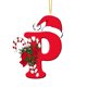 thumbnail image 2 of Colgante de árbol de Navidad de acrílico 2D con letras | Juego de 26 adornos con iniciales del alfabeto para decoración navideña, 2 of 6