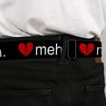 thumbnail image 4 of Buckle-Down Belt, Seatbelt Buckle Belt, Broken Heart Meh Black Red White, 30 to 44 Inches, 4 of 9