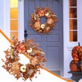 thumbnail image 2 of YIKA Halloween Decoration Halloween White Pumpkin Hydrangea And Berry Wreath Spooky And Elegant Decorative Piece F3Halloween Yard Decor, 2 of 9