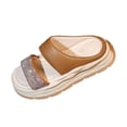 thumbnail image 2 of Sandalias de mujer Piscina Sandalias de playa Mujer Punta abierta Zapatillas casuales Zapatillas de casa Lentejuelas Zapatillas planas cómodas para la 35, 2 of 8