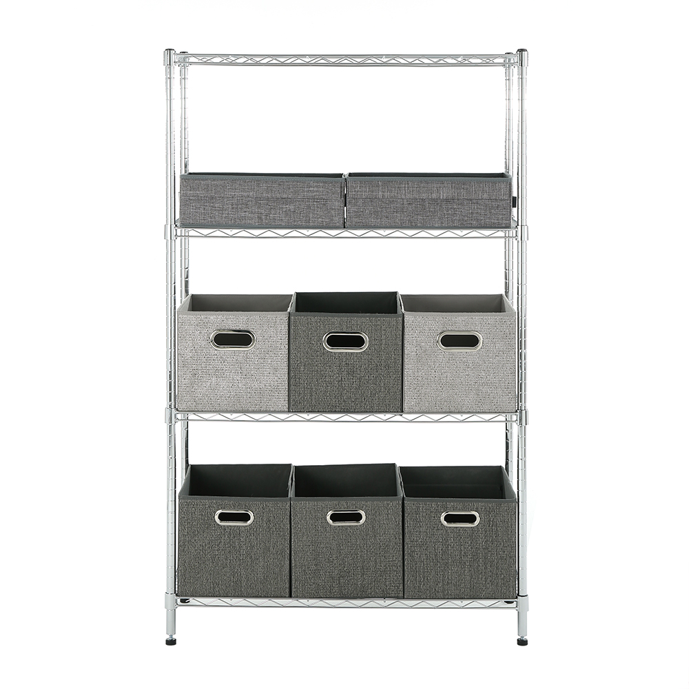 4 tier chrome shelving 15.7x33.5x54.4in