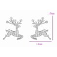 thumbnail image 2 of Finos Aretes Reno Venado Swarovski Oro 14k Lam Estuche blanco Unitalla, 2 of 6