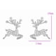 thumbnail image 2 of Finos Aretes Reno Venado Swarovski Oro 14k Lam Estuche blanco Unitalla, 2 of 6