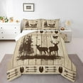 thumbnail image 3 of Homewish Rustic Wildlife Deer Bedding Comforter Set, Farmhouse Lodge Cabin Twin Comforter Sets, Teens Adult Men Reversible Bedding Set, Ultra Soft Bedroom Decor, 2 Pieces, 3 of 8