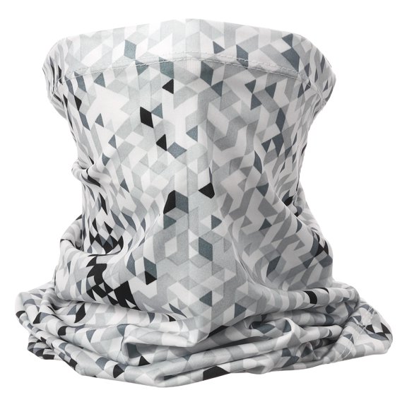 Uxcell Summer Neck Gaiter Unisex Sun Protection Face Mask, Gray-White