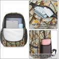 thumbnail image 4 of Camo and Tree Brown Pattern 17" Waterproof Oxford School Backpacks for Teens, S-Shape Padded Straps, for School, Travel, Hiking, Camping, 4 of 5