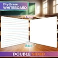 thumbnail image 4 of Scribbledo Lined Small Dry Erase Board, Ruled Double-Sided Desk Whiteboard, 9” x 12”, 4 of 10