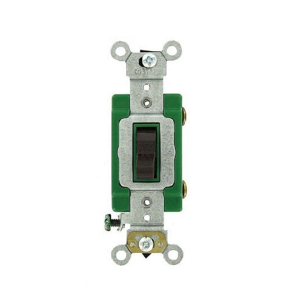 Leviton 3031-2 Brown Industrial Grade Single Pole Toggle Light Switch 30A