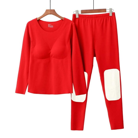 BLCHUNen 2 Piece Pajamas Outfits for Women Long Sleeve Tops with Bra Casual Lightweight Crew Neck Pullover Loungewear Sets