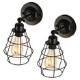 thumbnail image 4 of 2-Piece Bedroom Bedside Cage Wall Sconce Industrial Plug Wall Sconce With Push Button Switch, 4 of 5
