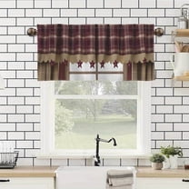 JOOCAR Road Pocket Polyester Window Valance Curtain for Indoor Living Room Bedroom Kitchen Decoration 54x18 inch
