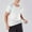White, variant on Fznquz White T Shirts for Men Short Sleeve Athletic Basic Black T-Shirts Workout Plain Summer Men's Fashion L