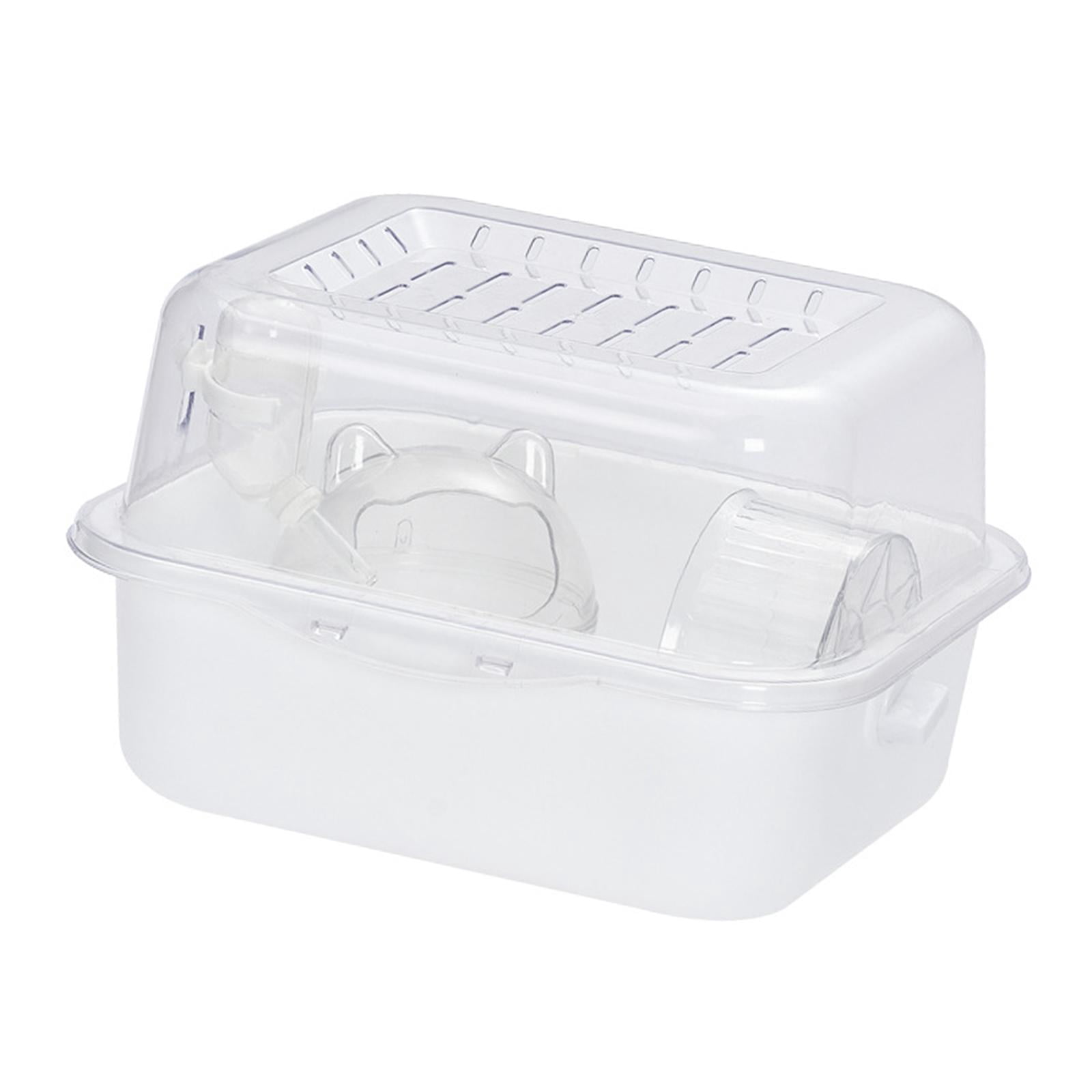 Bvdfgk Hamster Cage Portable for Hedgehogs Ferret Guinea Pig Clear Breathable Villa with accessories