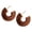 brown, variant on Vintage C Shaped Leather Studs Earrings for Women Comfortable Hoop Ear Accessories Styles Party Jewelry