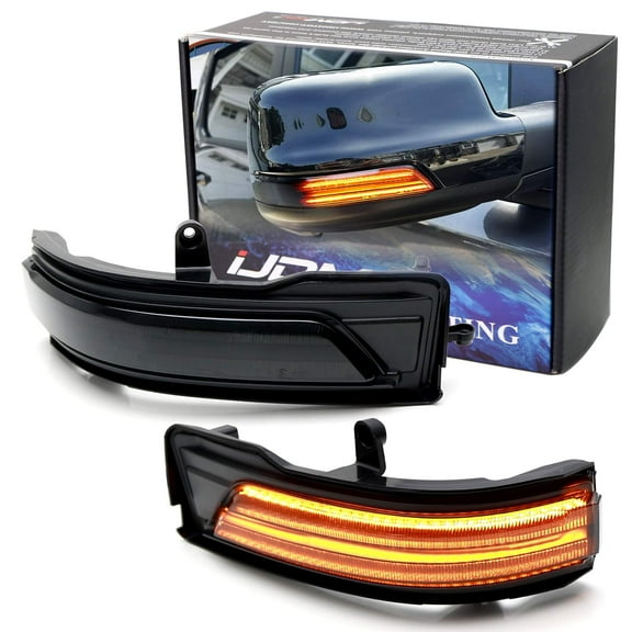 Smoked Lens Dynamic Sequential Blink/Flow Full LED Side Mirror Turn Signal Light Assembly Kit For 2019-up Dodge RAM 1500