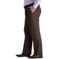 thumbnail image 2 of Haggar Mens Big & Tall Classic Fit Wrinkle Free Dress Pants Brown 48/30, 2 of 7