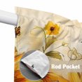 thumbnail image 2 of Sunflower Kitchen Window Curtains, Swag Curtains Valance for Bedroom Living Room Bathroom, Butterfly Spring Floral Retro Rod Pocket Window Treatment Curtain Block Drapes 2 Panels 28"x36", 2 of 9