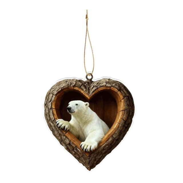 Adornos navideños de animales del bosque, adornos acrílicos 2D de zorros, águilas y pájaros, colgantes del bosque para decorar el árbol de Navidad y fiestas en casa