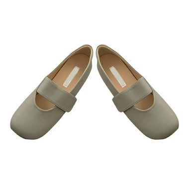 Women Shoes Wide Strap Simple Plain Cute Elegant Stylish Non Slip Soft Sole Retro Flats Gift