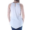 thumbnail image 3 of INC Womens White Sequined Embroidered Sleeveless Keyhole Casual Top M, 3 of 3