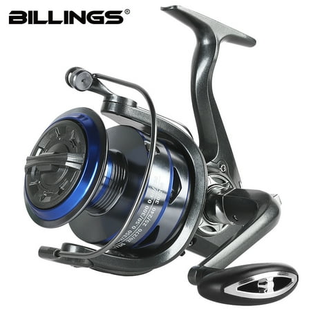 BILLINGS 8000~10000 Series 4.1:1 Gear Ratio 55LB Max Drag CNC Metal Spool Spinning Fishing Reel For Freshwater Saltwater