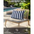 thumbnail image 4 of Pack of 2 Outdoor Lumbar Pillow Covers 12x20 Inch, Navy Blue Striped Waterproof Throw Pillow Covers Set, Modern Farmhouse Blue White Stripes Decorative Cushion Cases for Patio Porch Car, 4 of 7