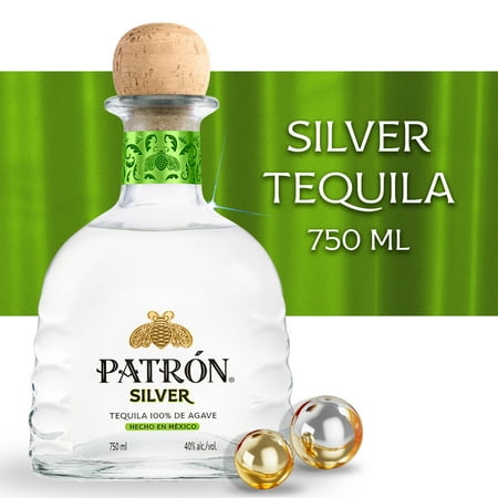 Patron Silver Tequila, 40% ABV - 750 mL Bottle