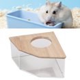 thumbnail image 4 of Hamster Bath Box, Right Angle Fan Hamster Bath Sand Box Easy To Clean Safe Save Space  For Small Pet For Hamster, 4 of 8