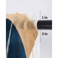 thumbnail image 6 of Navy Blue Burnt Orange Curtains 72 Inch Length,Sheer Curtains for Bedroom Living Room Window Abstract Contemporary Geometric Rod Pocket Drapes Kitchen Curtains Small Half Window 52"x72" 2 Panels, 6 of 6